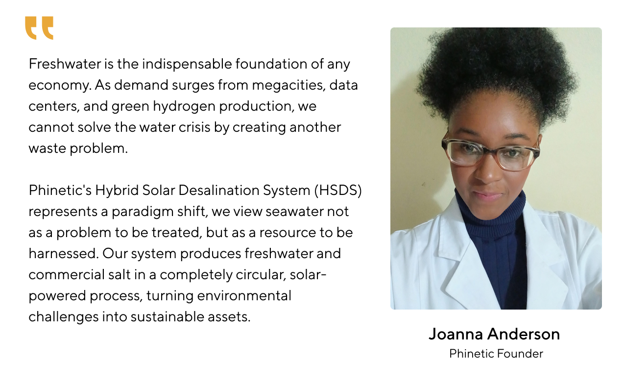 Phinetic solar desalination system